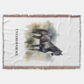 Midnight Horse Ranch Gemütliche Dekoration Decke (Vorderseite)