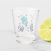Midnight Jelly | Glowing Ocean Shot Glass Design Schnapsglas (Rückseite)