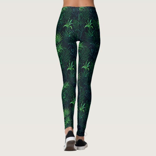 Midnight Jungle Print Leggings (Rückseite)