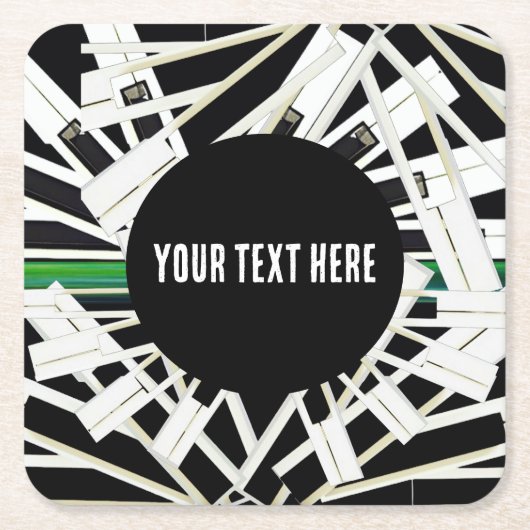 MIDNIGHT KEYS RECHTECKIGER PAPPUNTERSETZER (Vorderseite)