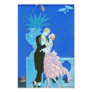 Midnight Kiss Art Deco Druck
