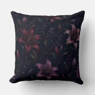 Midnight Lilies Wurfkissen Moody Botanicals Kissen