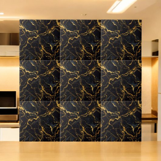 Midnight Luxe Marble Tille Fliese