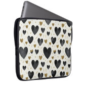Midnight Luxe Watercolor Hearts Laptopschutzhülle (Vorne Rechts)