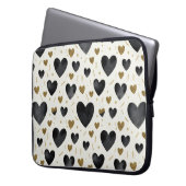 Midnight Luxe Watercolor Hearts Laptopschutzhülle (Vorderseite Links)