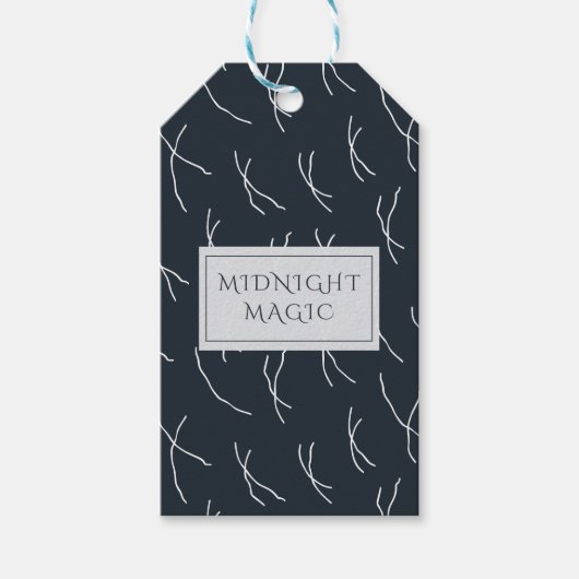 Midnight Magic Dark Navy Boutique Geschenkanhänger (Vorderseite)