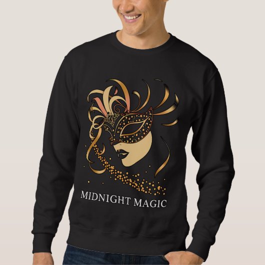 Midnight Magic Eleganter Maskenball 2026 Sweatshirt (Vorderseite)