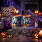 Midnight Magic: Schwarze Katzen & Kürbisse Hallowe Tasse