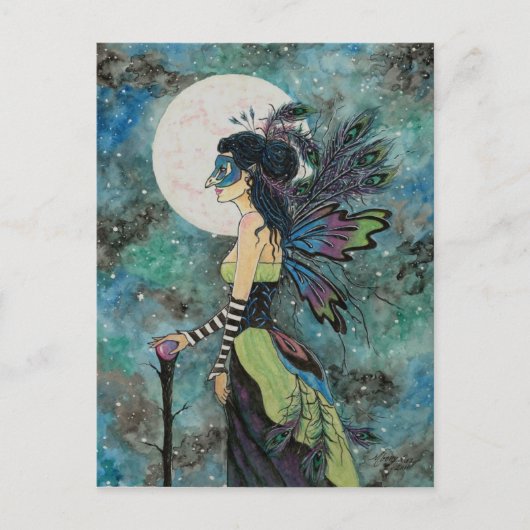 "Midnight Masquerade" Postcard Fantasy Art Postkarte (Vorderseite)