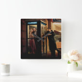 Midnight Matin Quadratische Wanduhr (Zuhause)