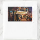 Midnight Matin Rechteckiger Aufkleber (Tasche)