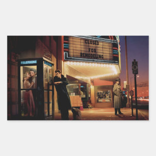 Midnight Matin Rechteckiger Aufkleber