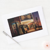 Midnight Matin Rechteckiger Aufkleber (Umschlag)