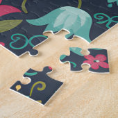 Midnight Meadow: Enchanting Folk-Art Tulip Pattern Puzzle (Seite)