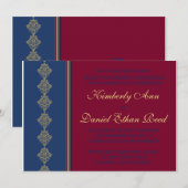 Midnight Merlot Wedding Collection Einladung (Vorne/Hinten)