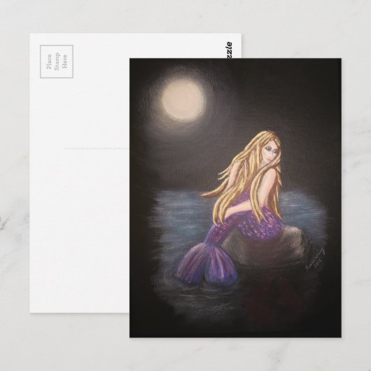 Midnight Mermaid Postkarte (Vorne/Hinten)