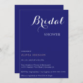 MIDNIGHT Minimal Bridal Dusche Einladung (Vorne/Hinten)