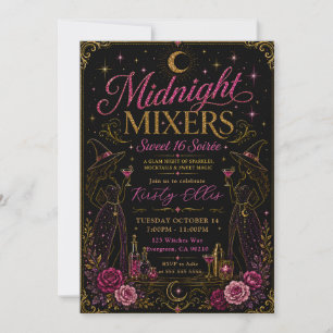 Midnight Mixers Sweet 16 Soirée Einladung