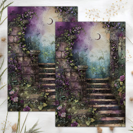 MIDNIGHT MOON GARDEN DECOUPAGE TISSUPAPIER SEIDENPAPIER