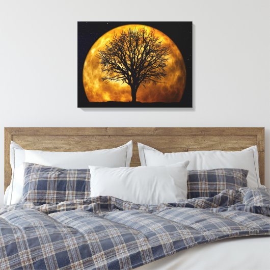 MIDNIGHT MOON LEINWANDDRUCK (Insitu (Schlafzimmer))