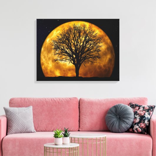 MIDNIGHT MOON LEINWANDDRUCK (Insitu (Wohnzimmer))