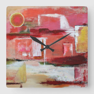Midnight Moon Wall Clock Quadratische Wanduhr