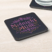 Midnight Muse Gothic Coaster Set | Velvet Chaos Co Getränkeuntersetzer (Linke Seite)