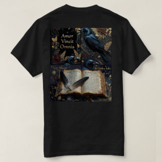 midnight-navy design with ravens perched T-Shirt