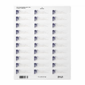 Midnight Navy Gold Elegante Moderne Rücksendeadres (Vorne)