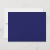 Midnight Navy Wavy Frame Note Card Einladung (Rückseite)