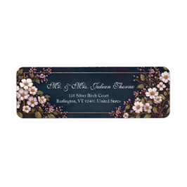 Midnight Navy White Botanical Frame