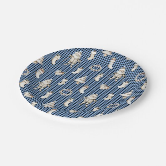 Midnight Nordic Noël! Pappteller (Schrägansicht)