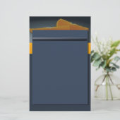Midnight Orange Stationery Briefpapier (Stehend Vorderseite)