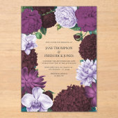 Midnight Orchid, Velvet Aubergine & Misty Mauve Acryleinladungen (Vorderseite)