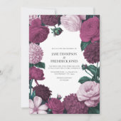 Midnight Orchid, Velvet Aubergine & Misty Mauve Einladung (Vorderseite)