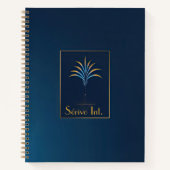 Midnight Palm Collection Luxury Navy Blue Notizblock (Vorderseite)