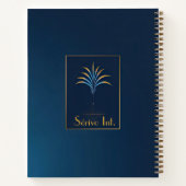 Midnight Palm Collection Luxury Navy Blue Notizblock (Rückseite)