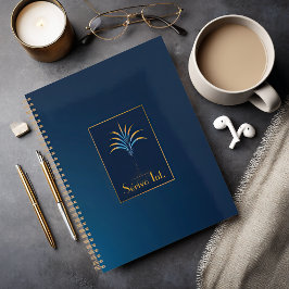 Midnight Palm Collection Luxury Navy Blue Notizblock