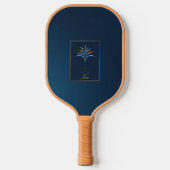 Midnight Palm Collection Luxus Navy Blue Logo Pickleball Schläger (Vorderseite)