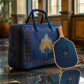 Midnight Palm Collection Luxus Navy Blue Logo Pickleball Schläger