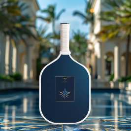 Midnight Palm Collection Luxus Navy Blue Logo Pickleball Schläger
