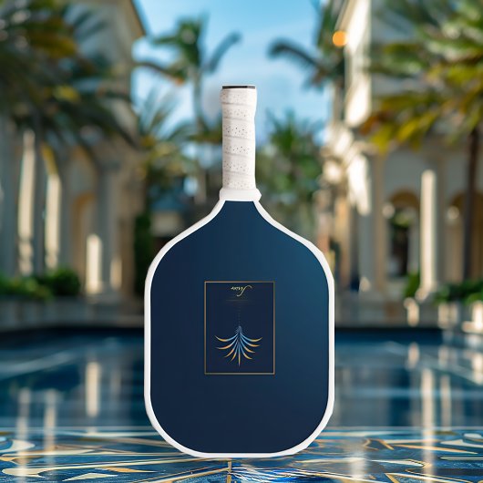 Midnight Palm Collection Luxus Navy Blue Logo Pickleball Schläger