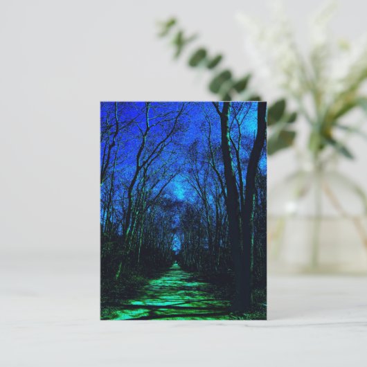 Midnight Path Postcard Postkarte (Stehend Vorderseite)