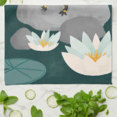 Midnight Pond Fire Salamander Geschirrtuch (Gefaltet)