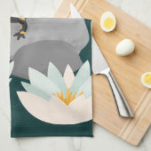 Midnight Pond Fire Salamander Geschirrtuch (Viertel Falte)