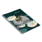 Midnight Pond Fire Salamander personalized  Notizblock (Rechte Seite)