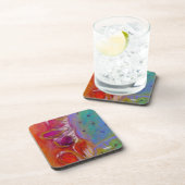 "Midnight Prickly Birne" Set aus hartem Kunststoff Getränkeuntersetzer (Rechte Seite)