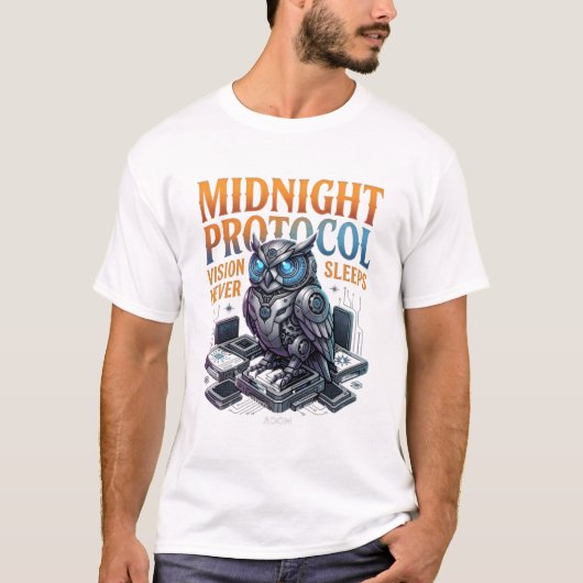 Midnight Protocol Vision Never Sleeps Cybernetic O T-Shirt (Vorderseite)