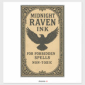 Midnight Raven Ink - Halloween Apothecary Label (Blatt)
