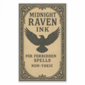 Midnight Raven Ink - Halloween Apothecary Label (Vorderseite)